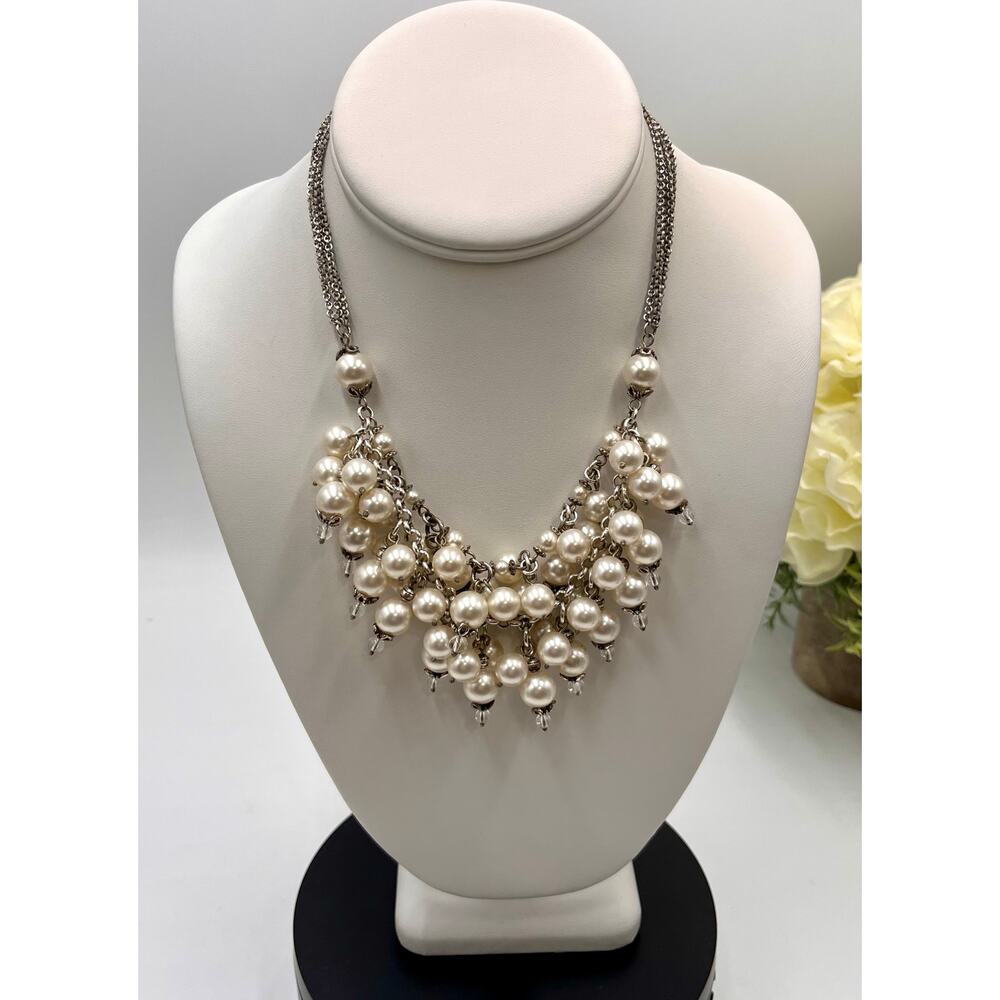 Brighton Double Strand‎ Pearl-icious
Glass Pearl and Beaded Silver Tone Necklace